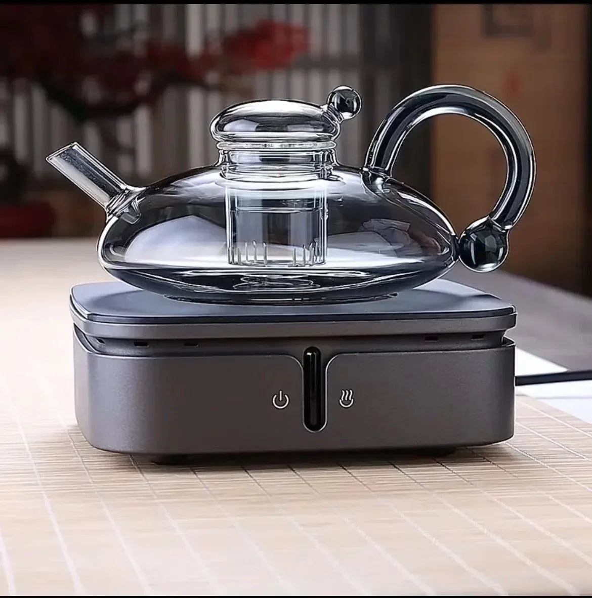 Flower tea pot heat-resistant glass