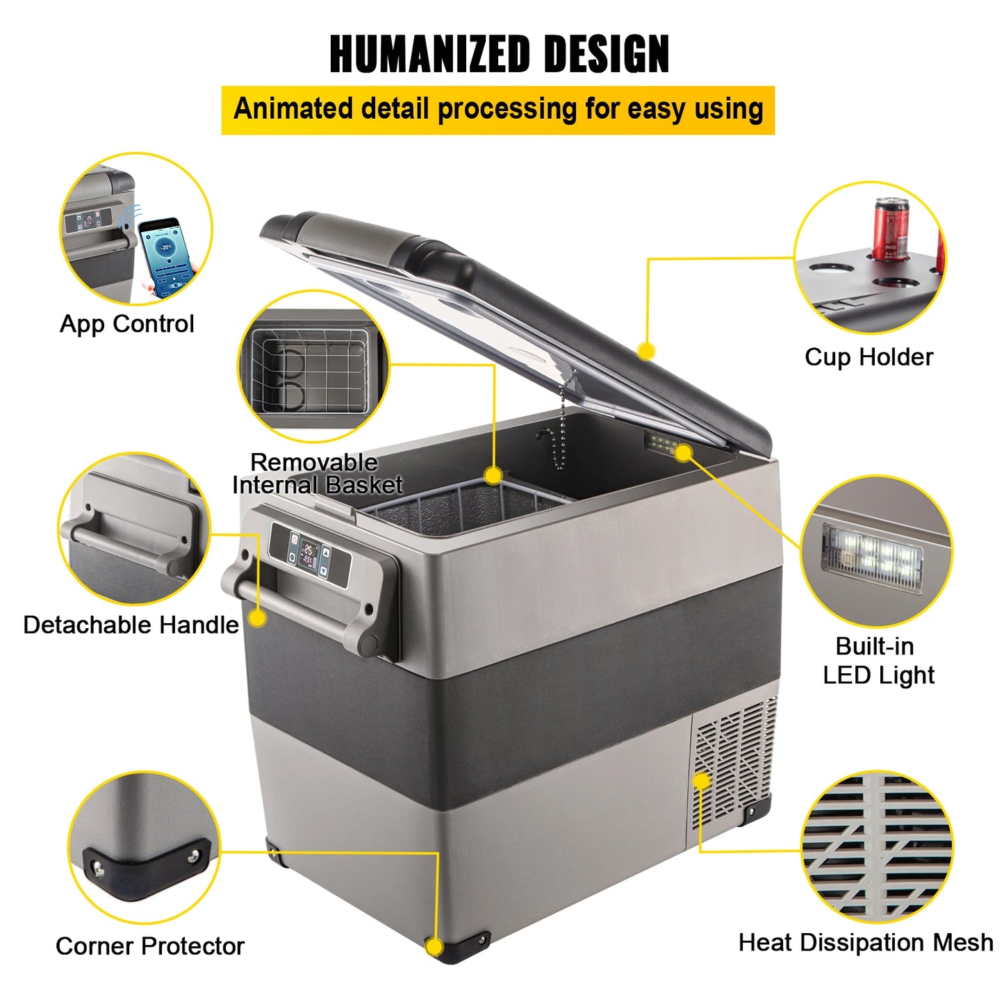 Car Refrigerator Mini Fridge Freezer Portable Compressor Cooler