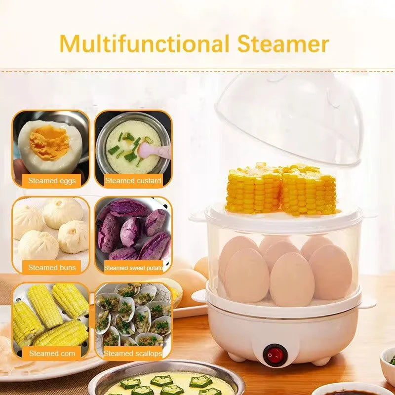 Multifunctional Breakfast Machine Double Layers Egg Cooker