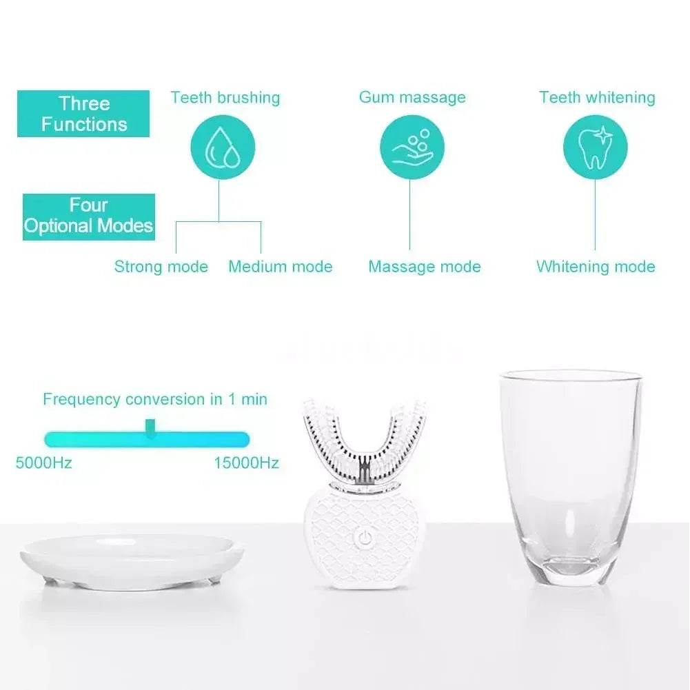 Ultrasonic Electric Toothbrush.Automatic Toothbrush U-Shape Full Mouth