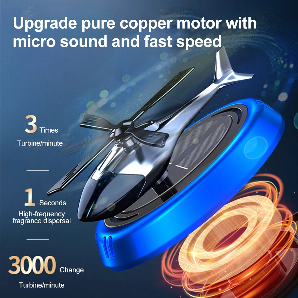 Helicopter Solar Aromatherapy Car Air Freshener .Auto Aroma Diffuser