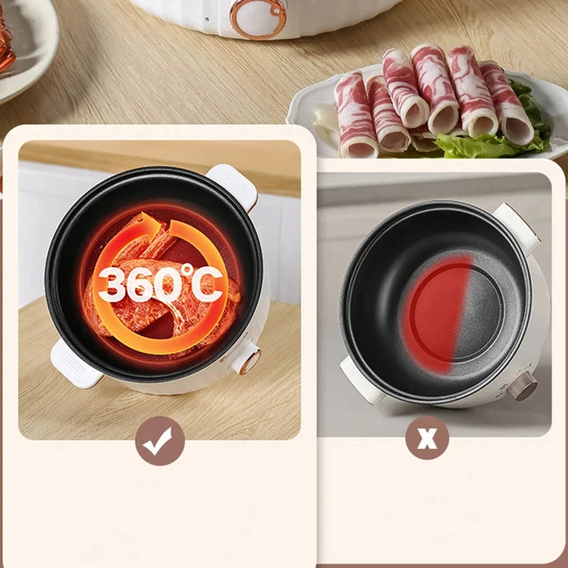 Portable Electric Multifunctional Cooker Household Double Layer Hot Pot