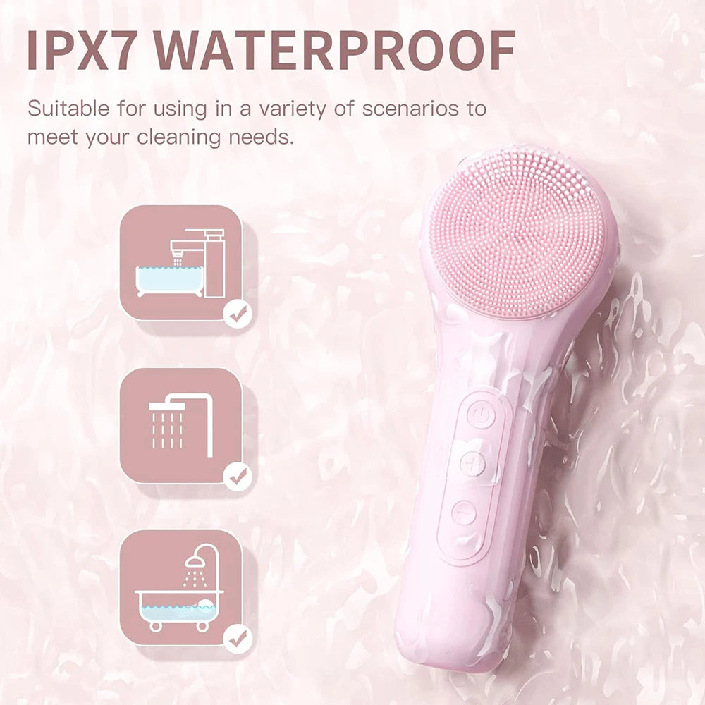 Waterproof Rechargeable Facial Cleansing Brush