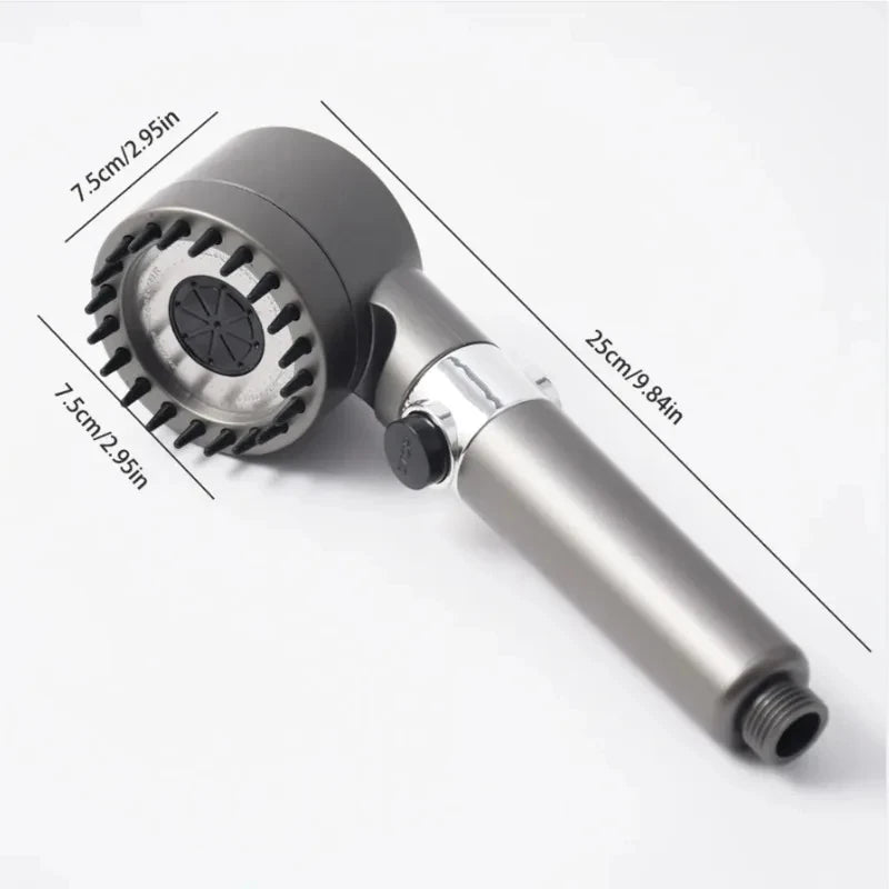 High-pressure shower head with massage brush filter 3 modes
