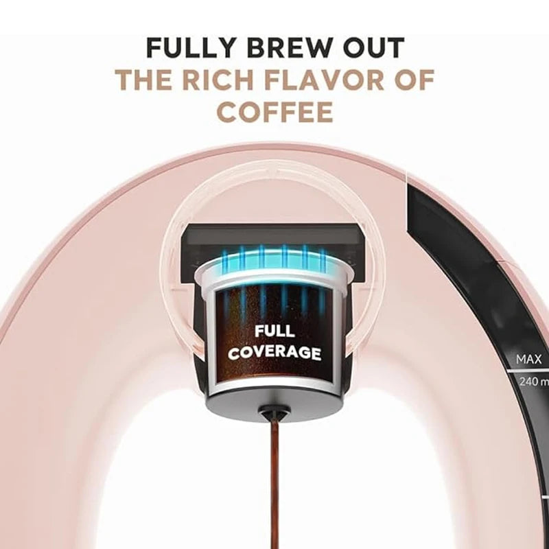 2 in 1 Mini Coffee Brewer/Tea Maker With Coffee Filter K CUP Adapter