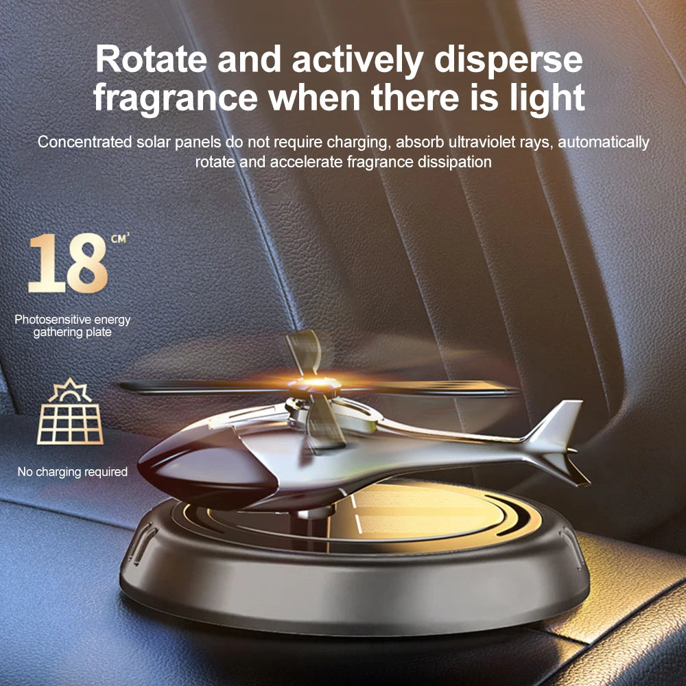 Helicopter Solar Aromatherapy Car Air Freshener .Auto Aroma Diffuser
