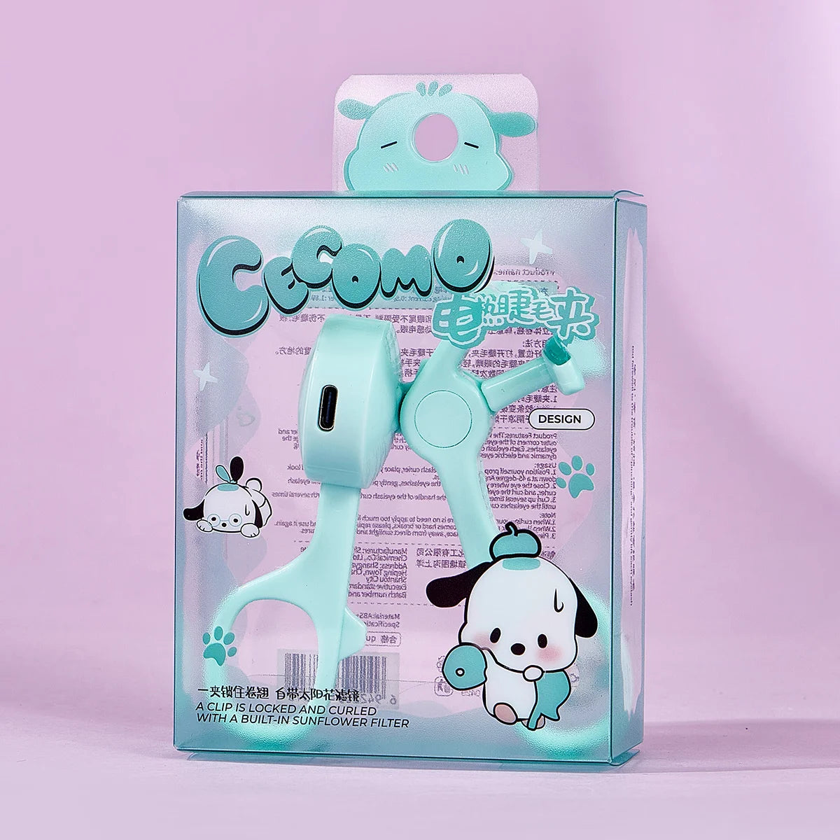 GECOMO Frameless Heated Eyelash Curler Intelligent Temperature Control Rechargeable Eyelash Long-lasting Curling Device