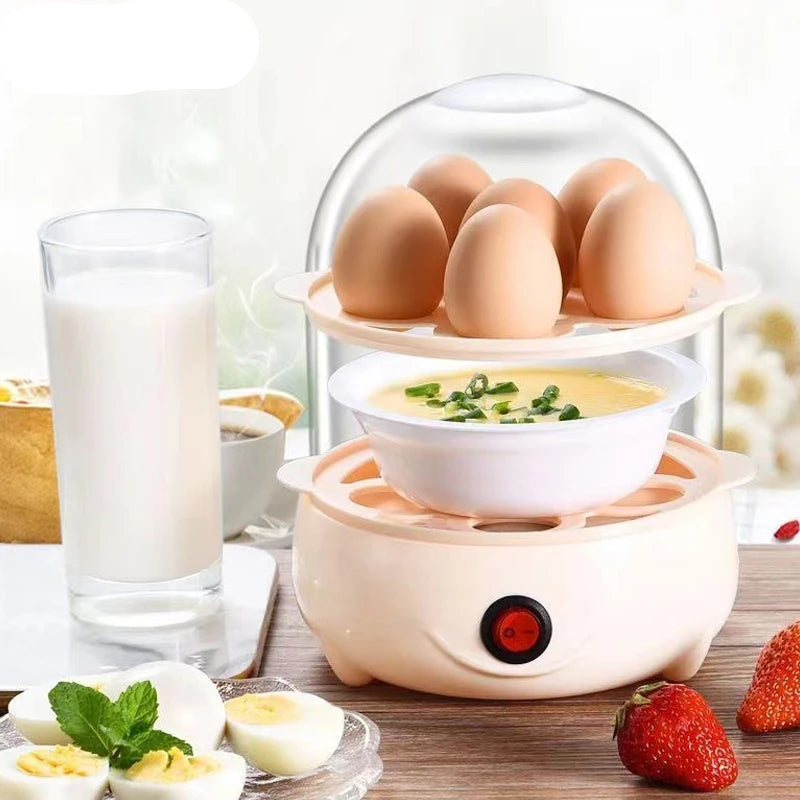 Multifunctional Breakfast Machine Double Layers Egg Cooker