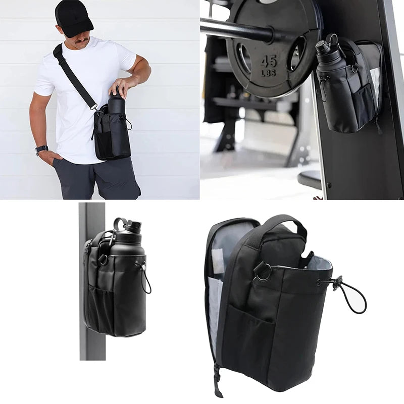 New Magnetic Water Bottle Pouch With Strong Magnet For Outdoor Sports Cup Holder Bag