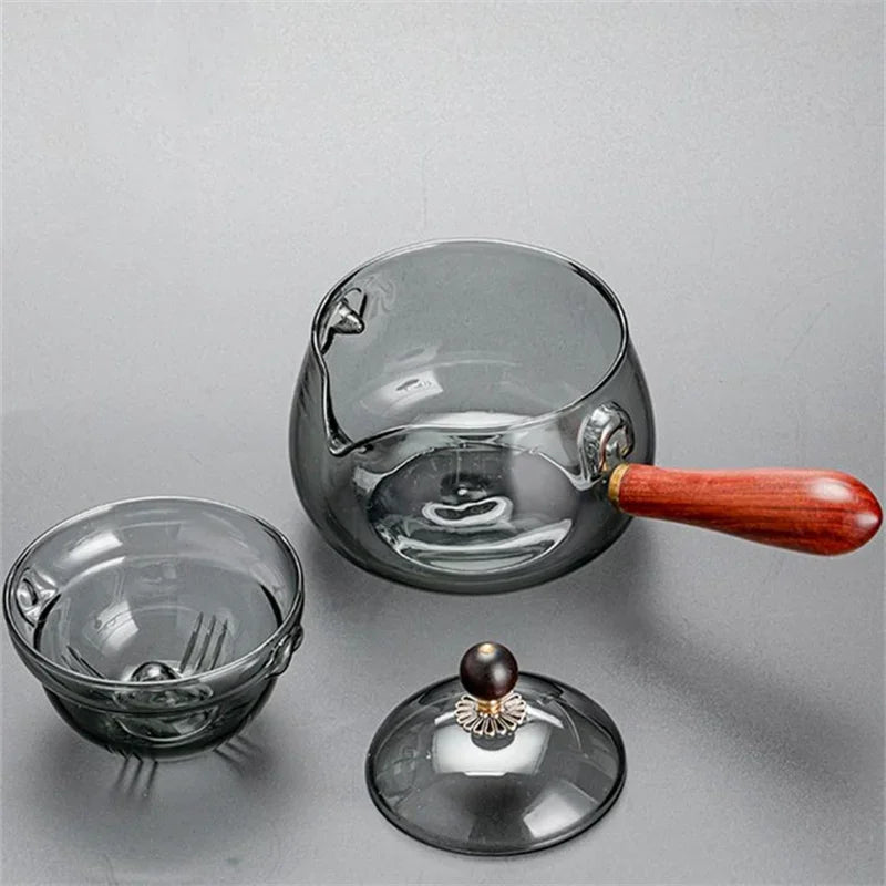 Removable 360° Rotary Glass  Heat resistant Teapot
