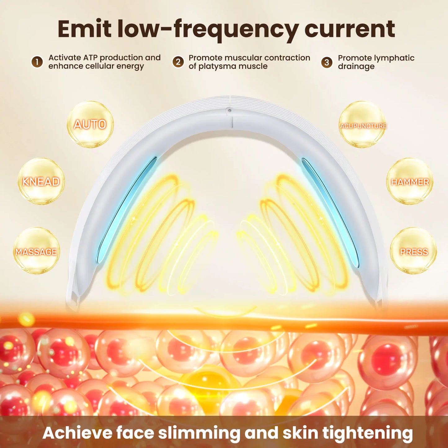 Electric V Face Lifting Beauty Device 6 Modes 8 Levels