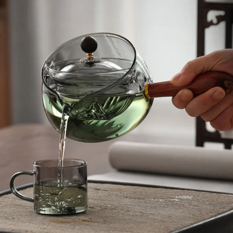 Removable 360° Rotary Glass  Heat resistant Teapot