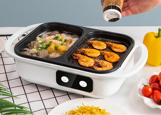 2 in 1 Non-Stick Pot and Multi-purpose electric cooking pot