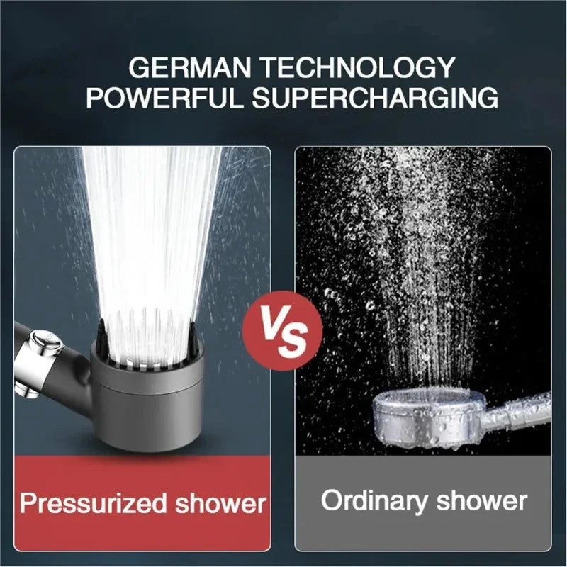 High-pressure shower head with massage brush filter 3 modes