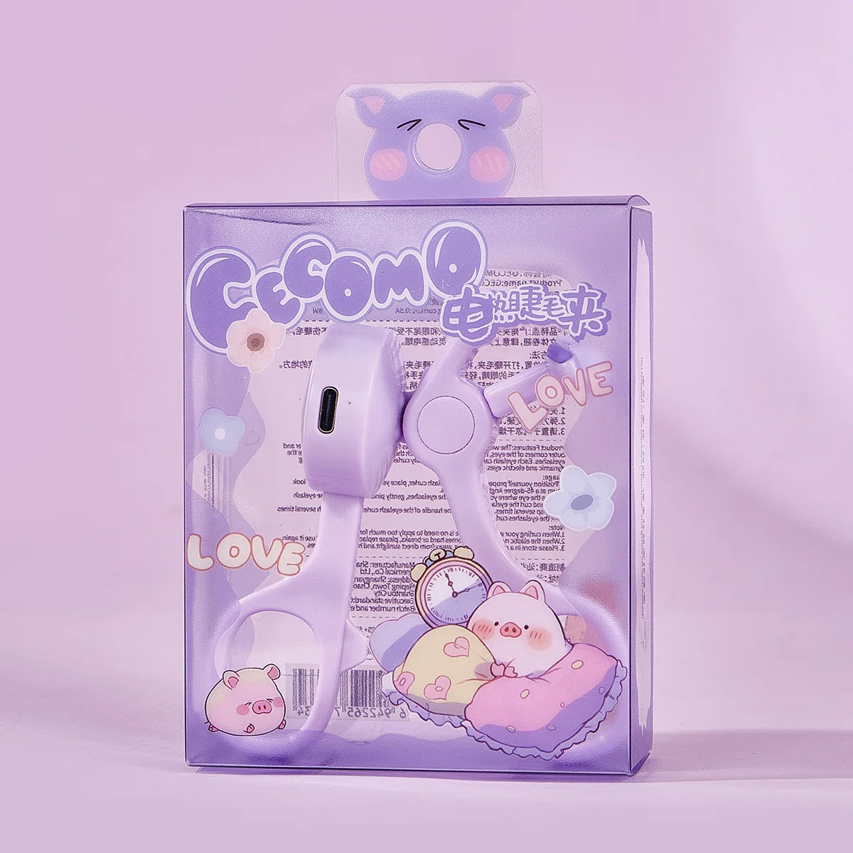 GECOMO Frameless Heated Eyelash Curler Intelligent Temperature Control Rechargeable Eyelash Long-lasting Curling Device