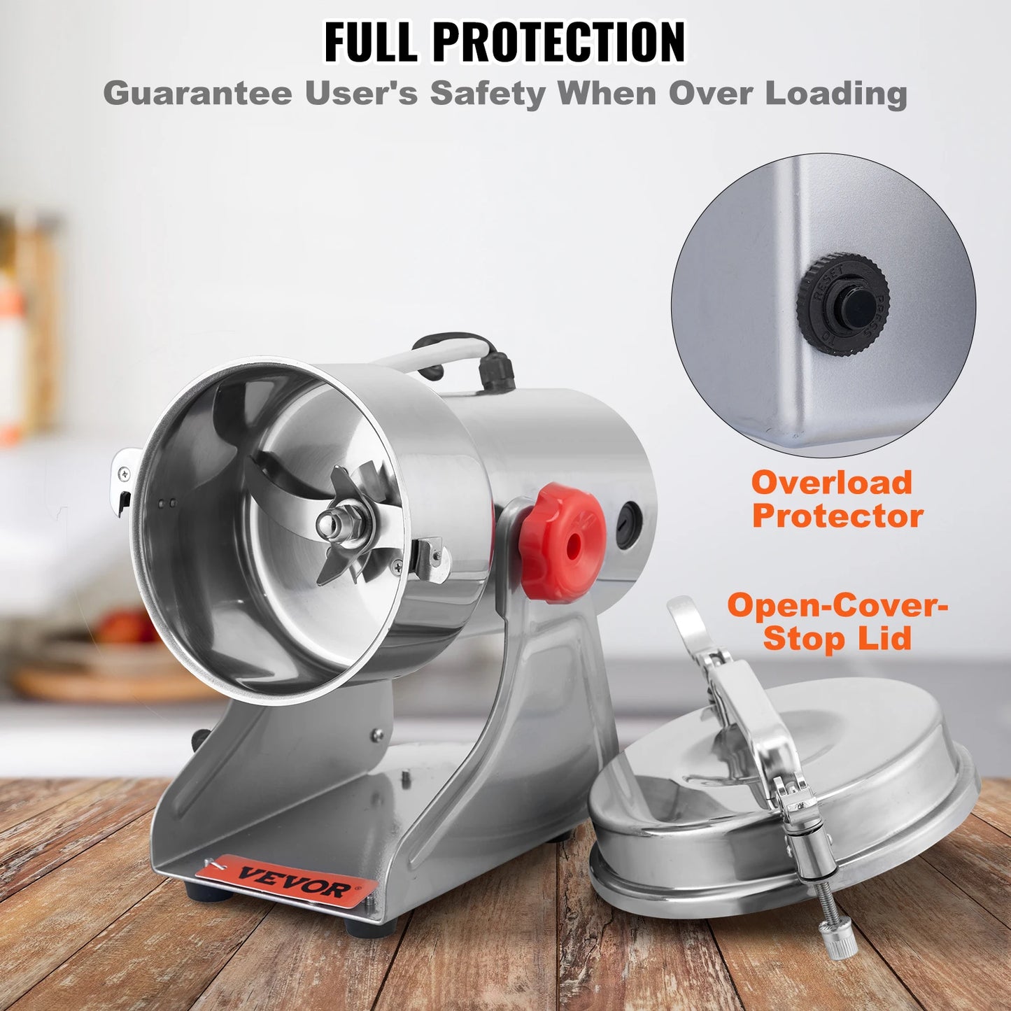 150-2500g Electric Grain Mill Grinder