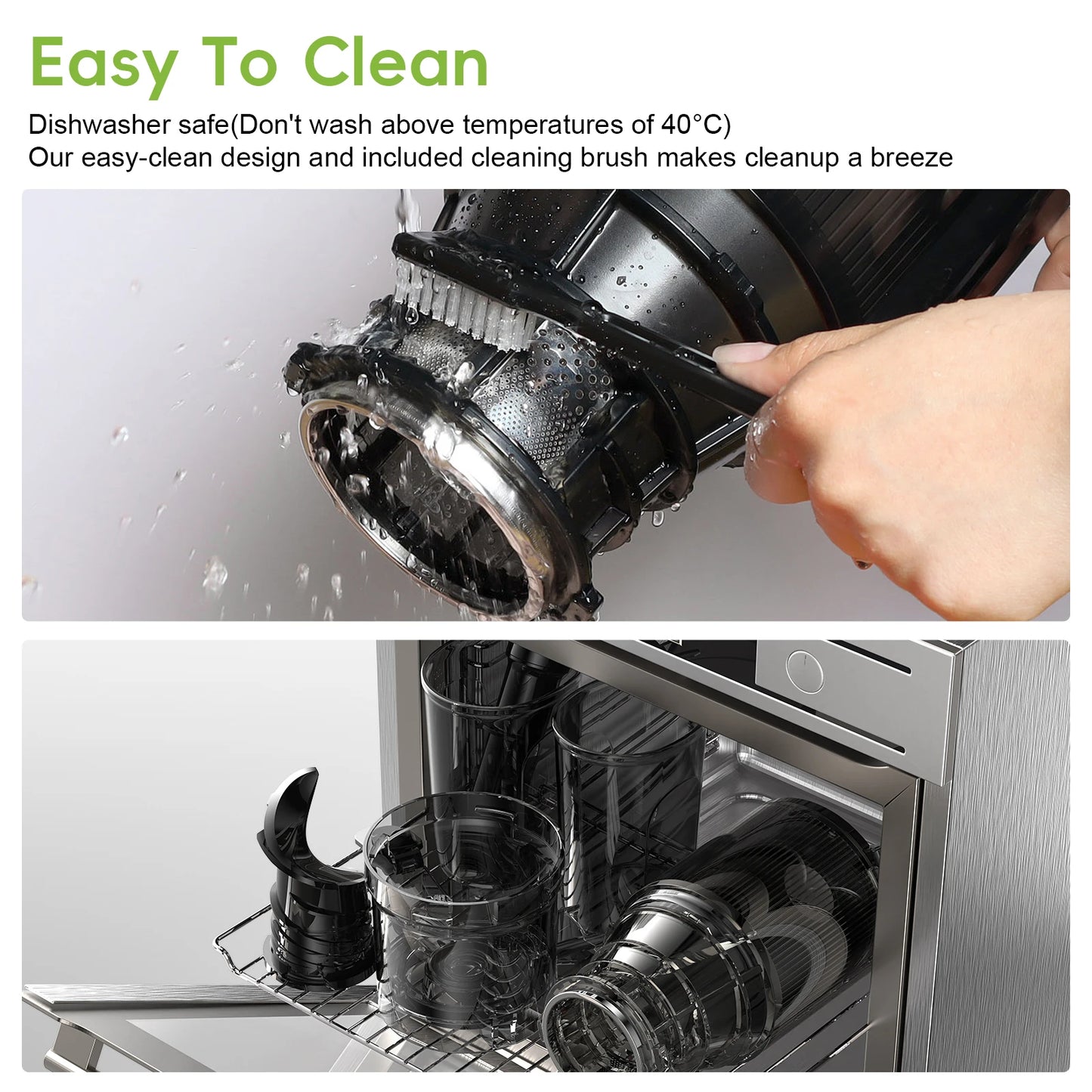 Cold Press Juicer,Fit Whole Fruits & Vegetables,High Juice Yield Juicer