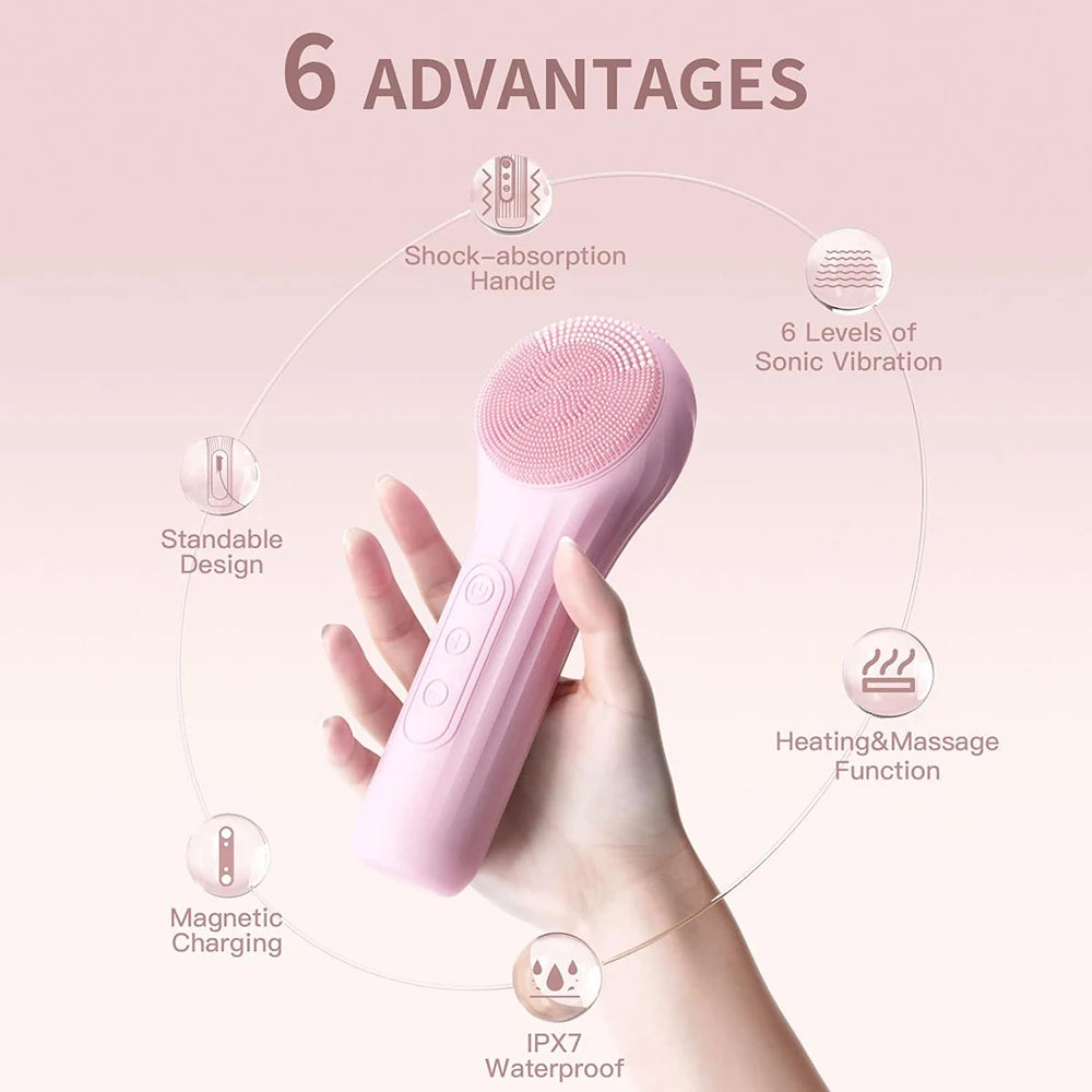 Waterproof Rechargeable Facial Cleansing Brush
