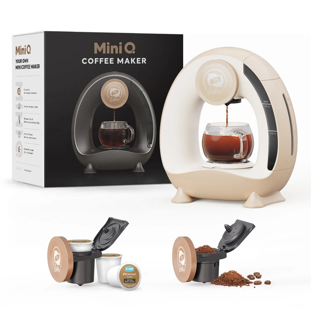 2 in 1 Mini Coffee Brewer/Tea Maker With Coffee Filter K CUP Adapter