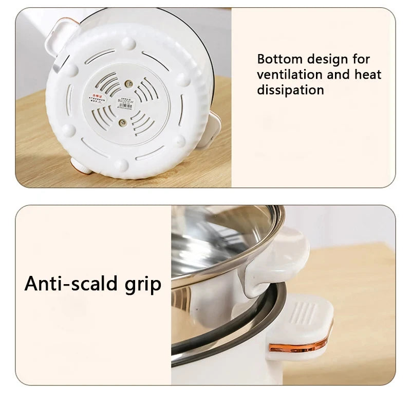 Portable Electric Multifunctional Cooker Household Double Layer Hot Pot