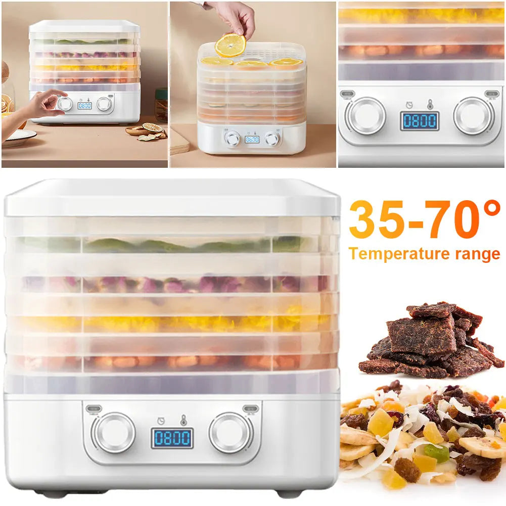 5 Layers Intelligent Fruit Dryer 48 Hours Long Lasting Food Dehydration