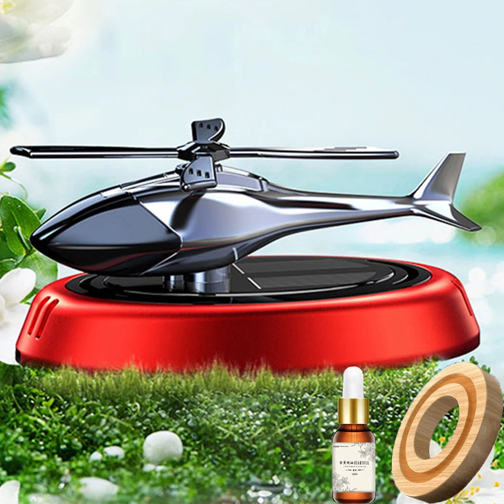 Helicopter Solar Aromatherapy Car Air Freshener .Auto Aroma Diffuser