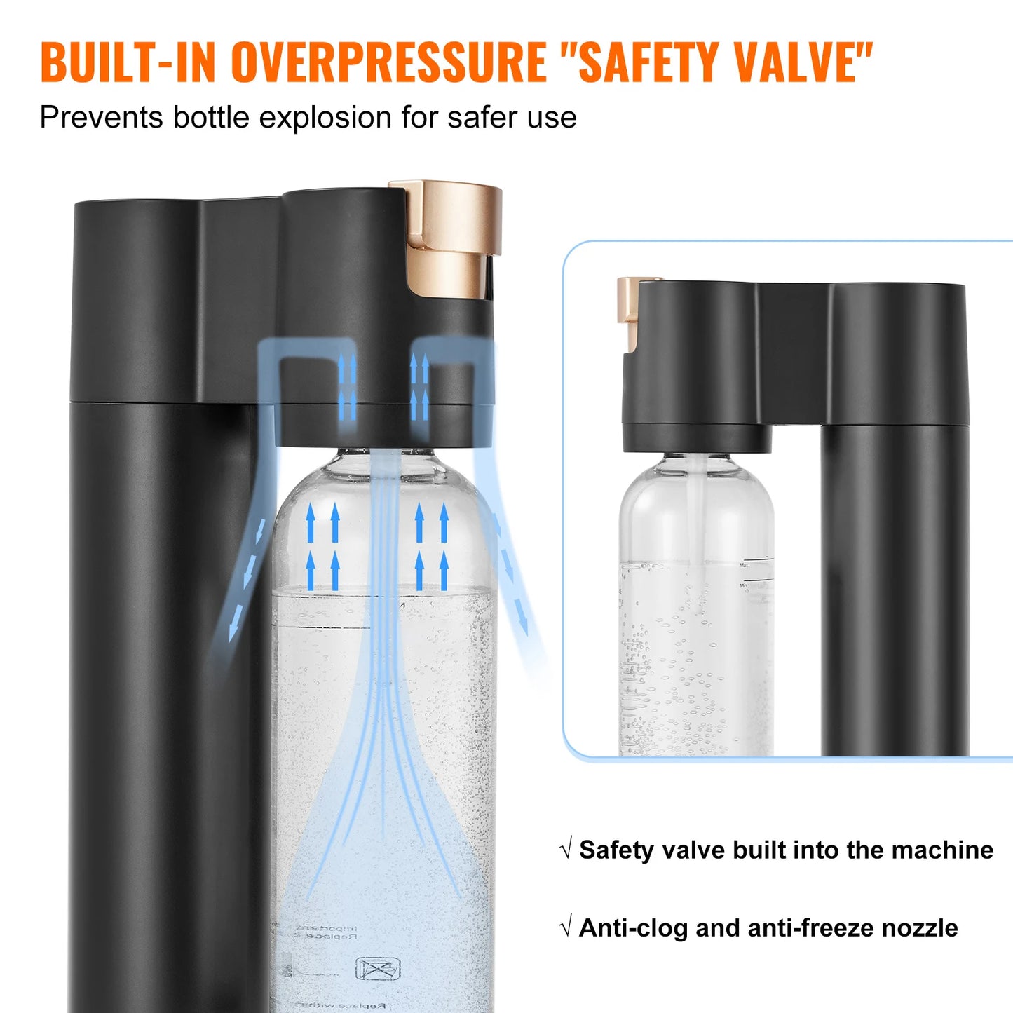 Sparkling Water Maker, Soda Maker Machine for Home