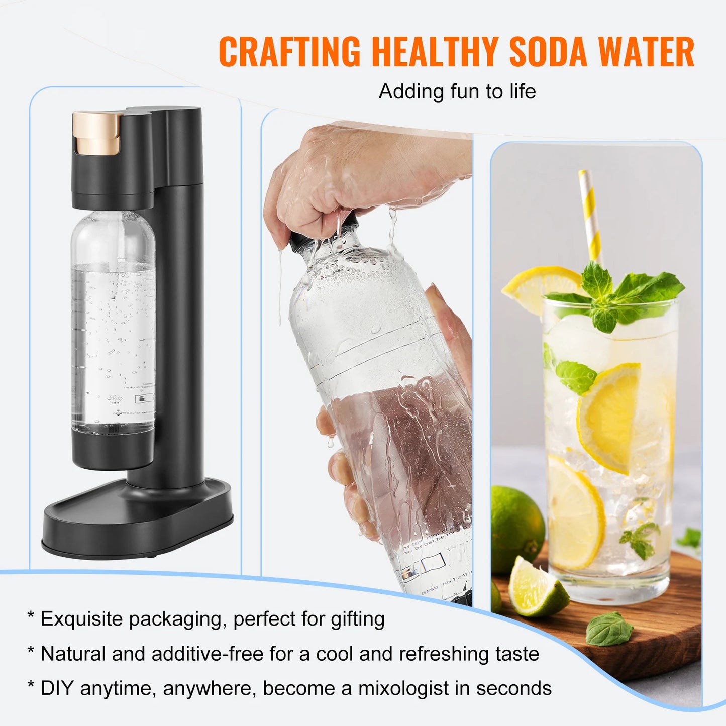 Sparkling Water Maker, Soda Maker Machine for Home