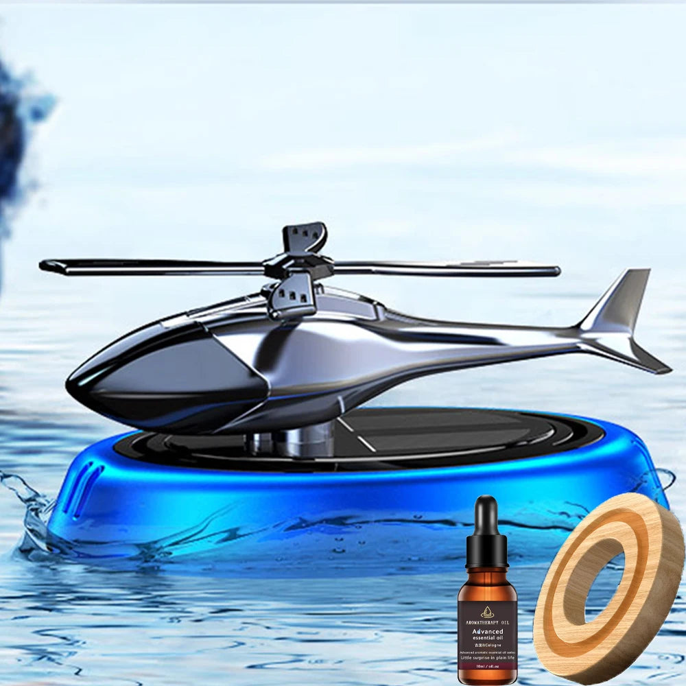 Helicopter Solar Aromatherapy Car Air Freshener .Auto Aroma Diffuser
