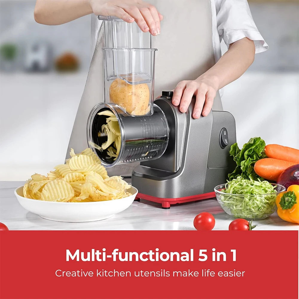 5 in 1 Electric Vegetable Slicer Shredder