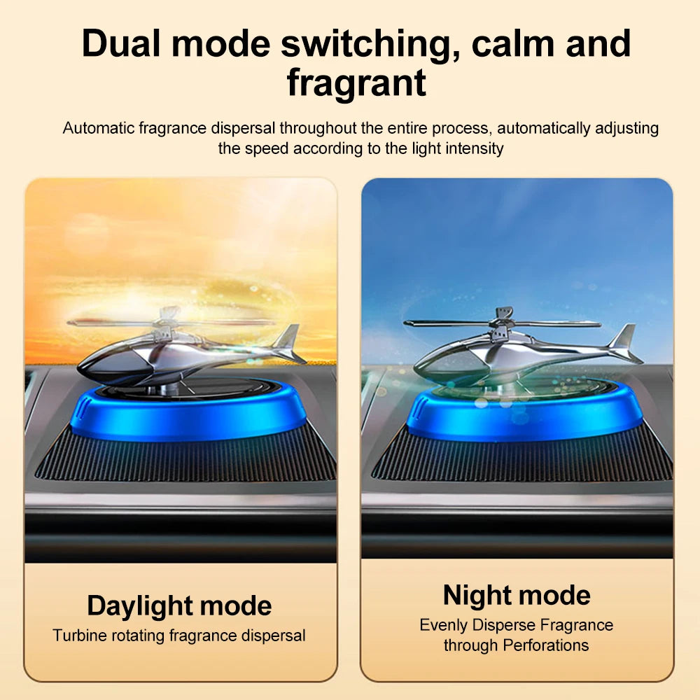 Helicopter Solar Aromatherapy Car Air Freshener .Auto Aroma Diffuser
