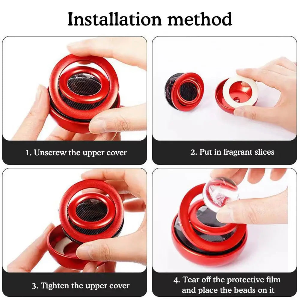 Solar Power Car Perfume Car Air Freshener